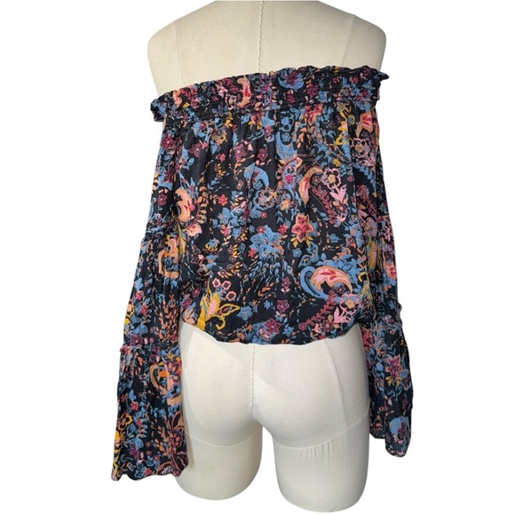 FREE PEOPLE | Free Spirit Floral Printed Off Shoulder Top in Small - Picture 4 of 6